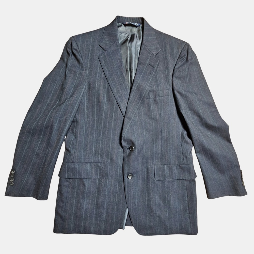 VTG Austin Reed Wool Stripes Two-Piece Suit Set 40R 34x30 Old Money Ivy League
